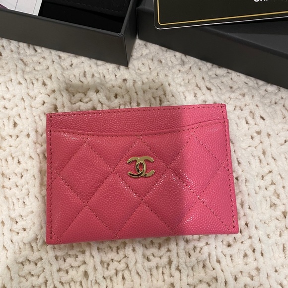 Chanel Caviar Quilted card holder Pink - Picture 4 of 12